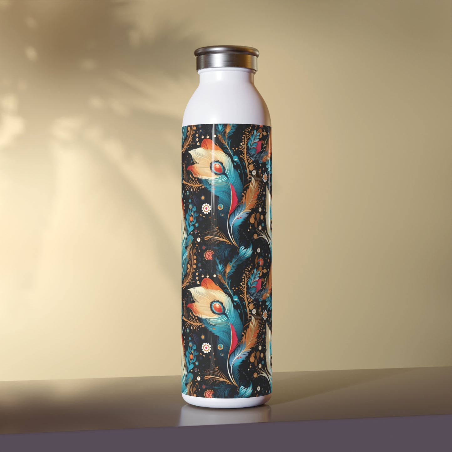 Ethereal Feathers Slim Water Bottle