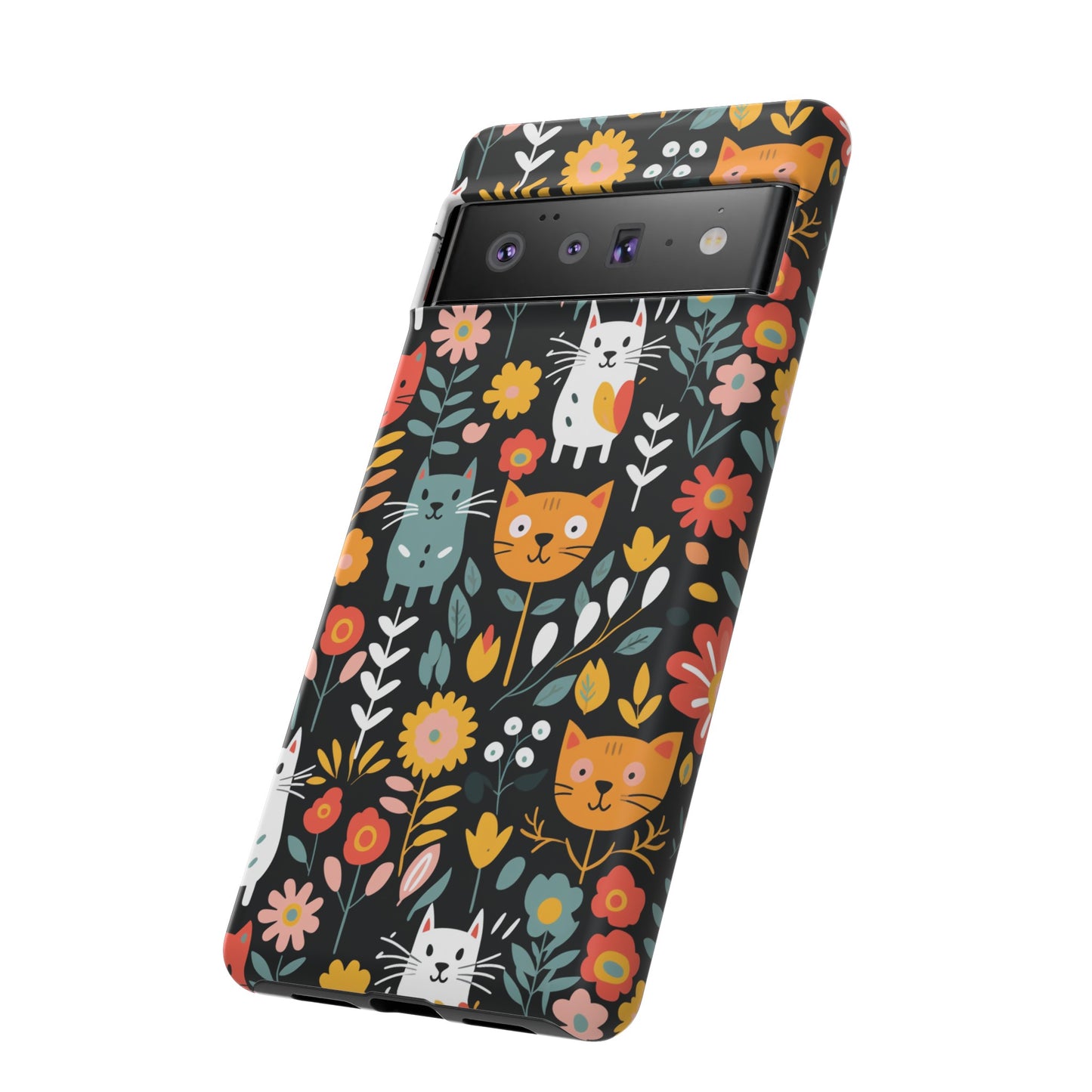 Whimsical Feline Garden Samsung or Google Pixel Tough Cases