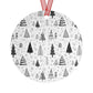 Personalized First Christmas Metal Ornament — Custom Name & Year, Sleigh and Tree Design