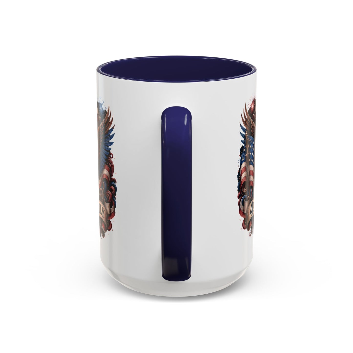 4th of July Eagle Coffee Mug — Patriotic American Flag Accent Mug (11/15oz)