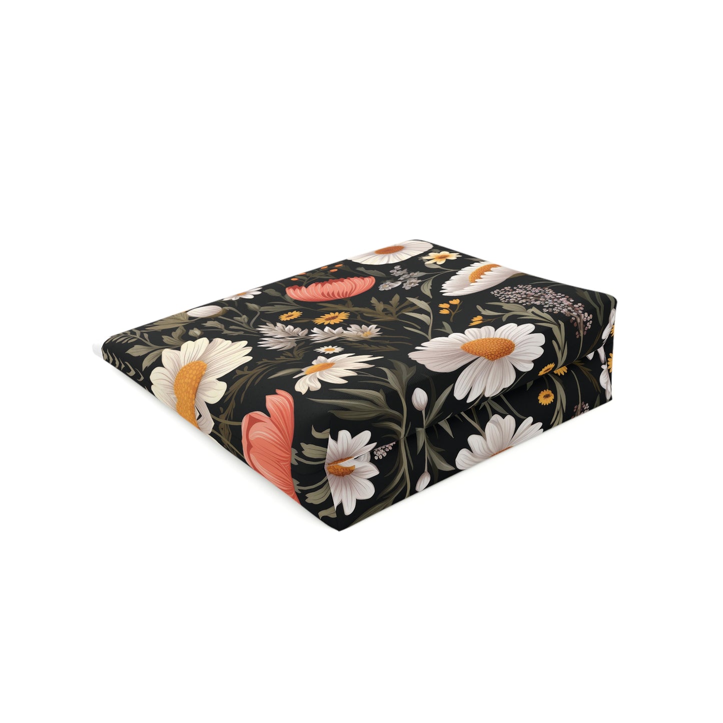 Blossom Elegance: Noir Garden Cotton Cosmetic Bag