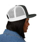 Red 'ELOHIM, GENESIS 1:1'  Embroidered 5 Panel Trucker Cap | Casual Style Hat, Adjustable, Unisex, Perfect Gift for Outdoors, Festivals, Daily Wear