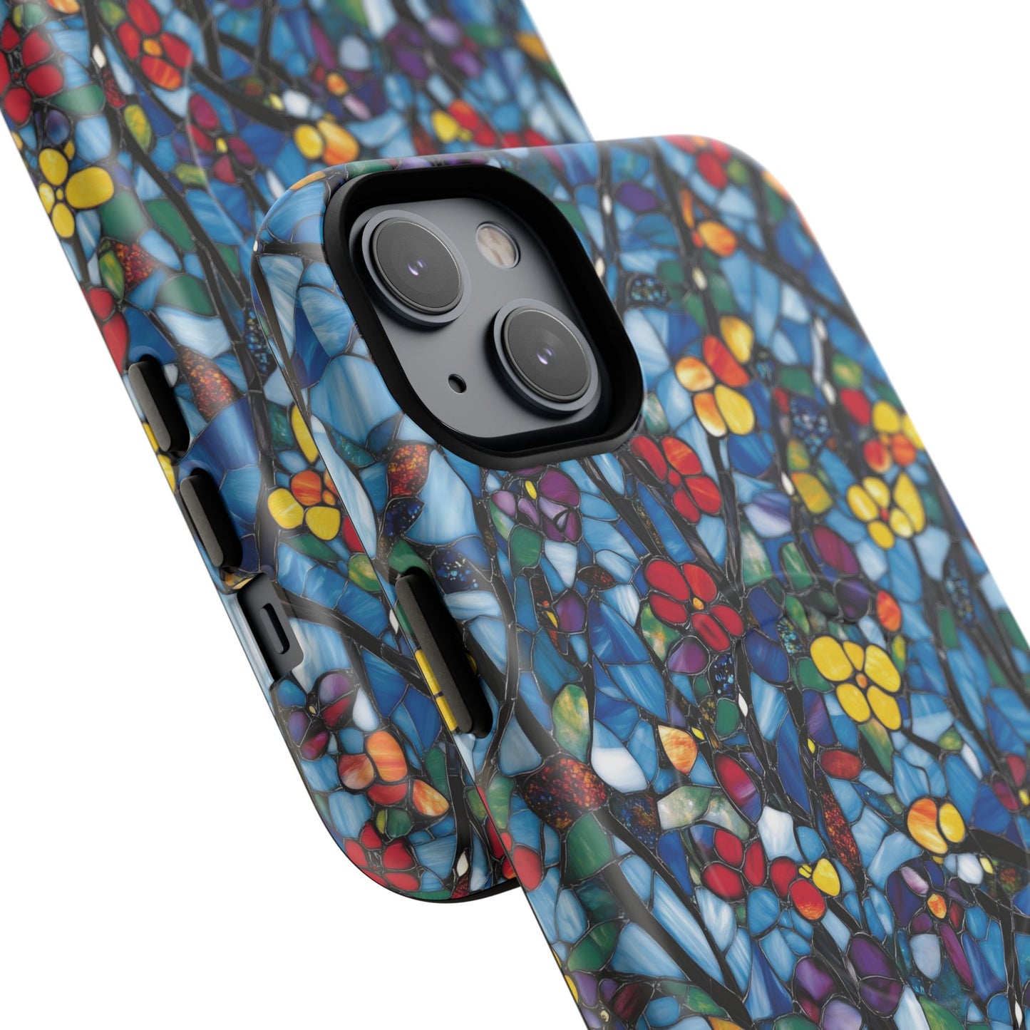 Colorful Floral Phone Case, Tough Magnetic Phone Cover, Durable Tech Accessory, Unique Gift for Her, Vibrant Smartphone Case