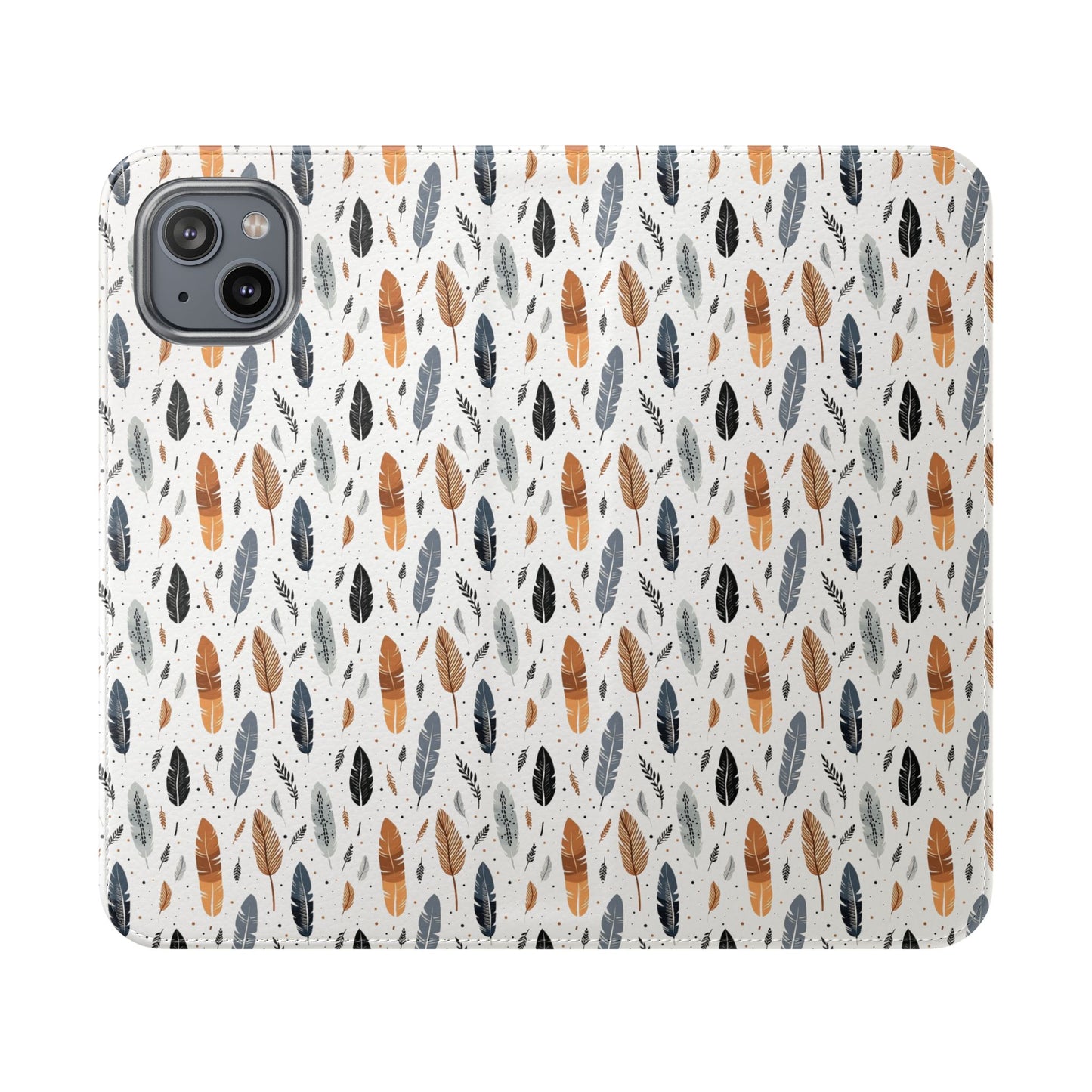 Whispering Feathers iPhone and Samsung Flip Cases
