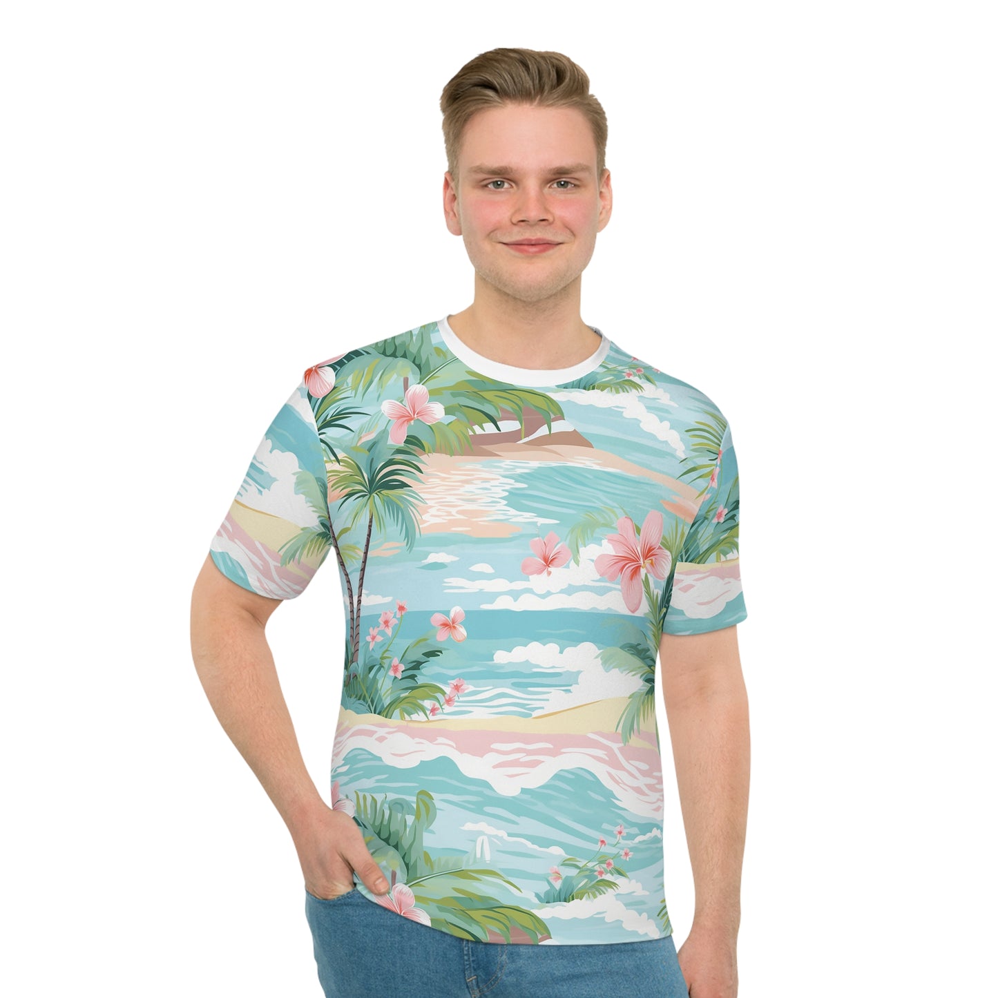 Tropical Escape Men's Loose T-Shirt (AOP)