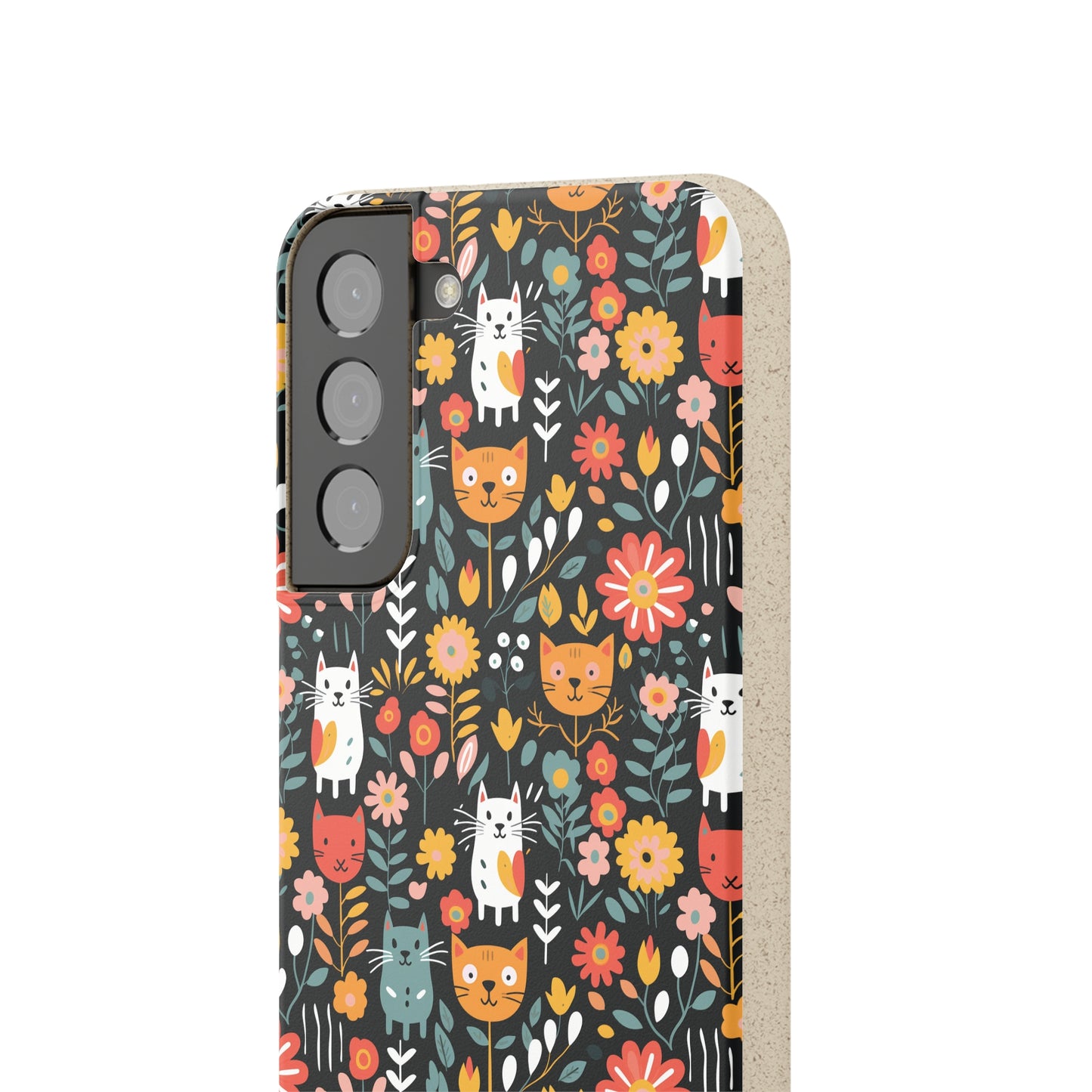 Whimsical Feline Garden Samsung Biodegradable Cases