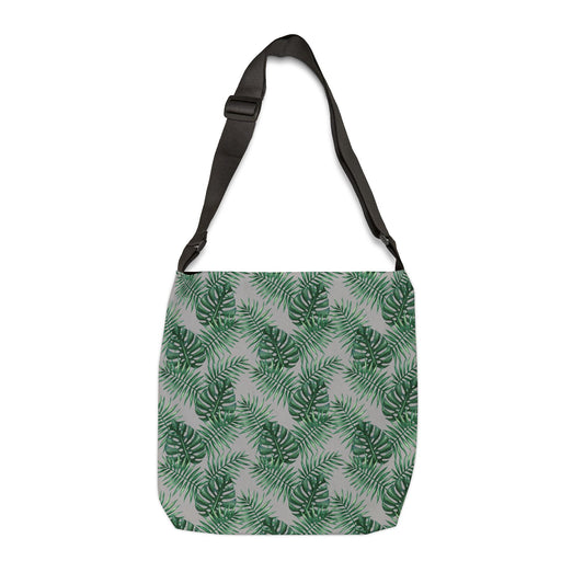 Grey Tropical Bliss Adjustable Tote Bag (AOP)