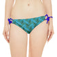 Blue Tropical Bliss Loop Tie Side Bikini Bottom (AOP)