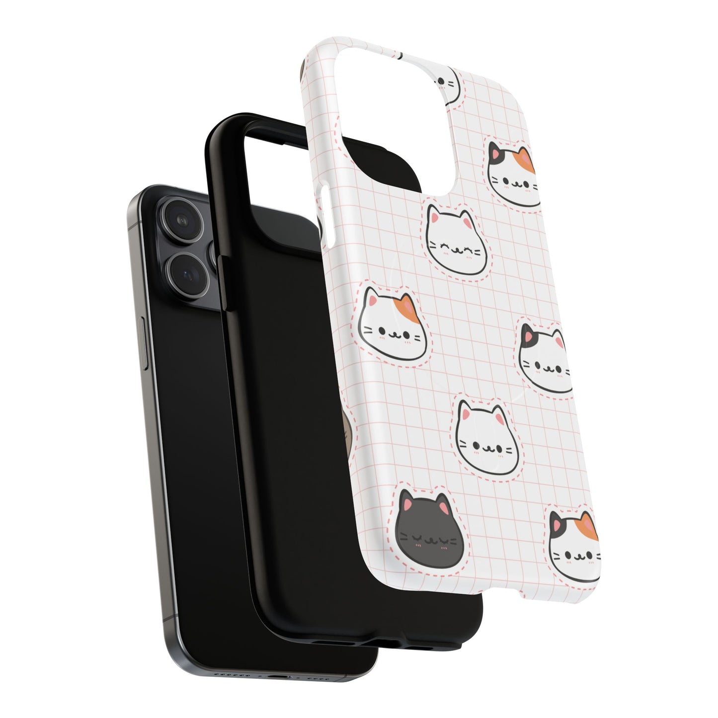 Cute Cat Tough Magnetic Case, iPhone Cover, Cat Lover Gift, Cute Cat Accessories, Pet-Themed iPhone Case