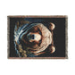 A Bear Illustration Tapestry Woven Blanket