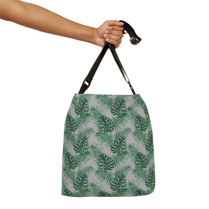 Grey Tropical Bliss Adjustable Tote Bag (AOP)