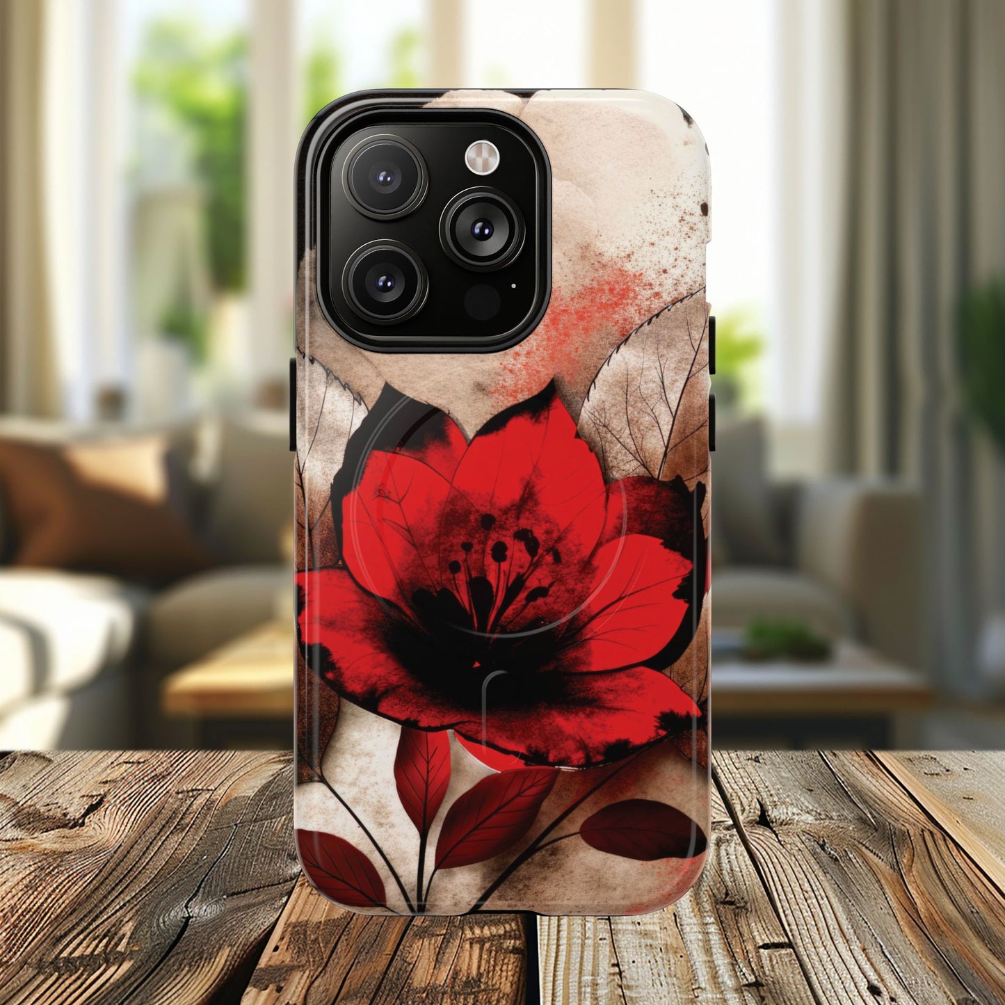 Velvet Petal Storm Tough iPhone Magnetic Cases - Stylish Protection for Your Device, Gift for Nature Lovers, Ideal for Birthdays, Holidays