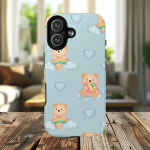 Cute Bear Magnetic iPhone Case, Kid-Friendly iPhone Cover, Stylish Cell Accessory, Gift for Kids, Durable Design for Any Occasion