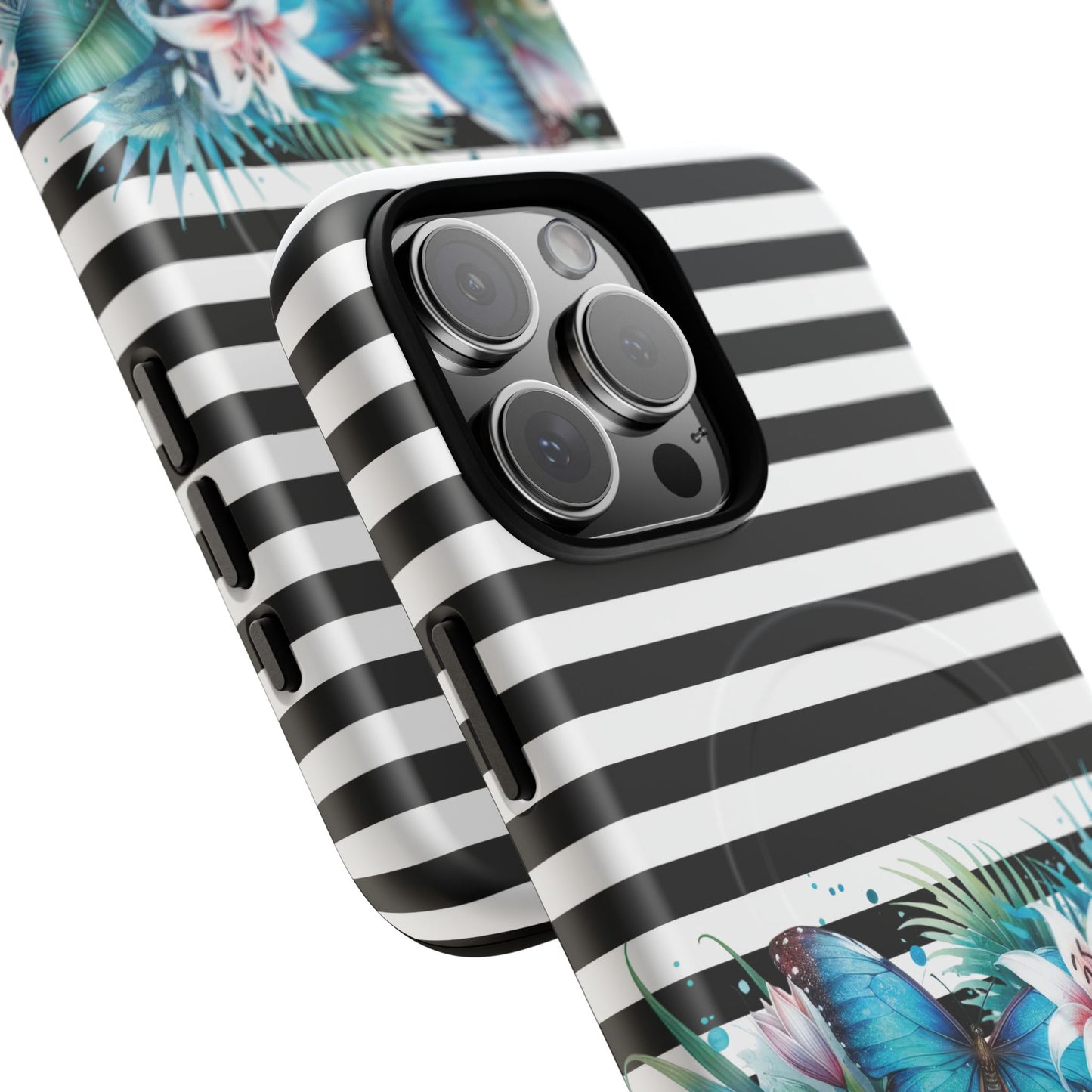 Wings of Wonder Tough iPhone Magnetic Case, Stylish Protection, Durable iPhone Cover, Butterfly Design Gift, Floral Case,Trendy Tech Accessory.