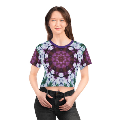 Mystic Garden Tie and Dye Crop Tee (AOP)