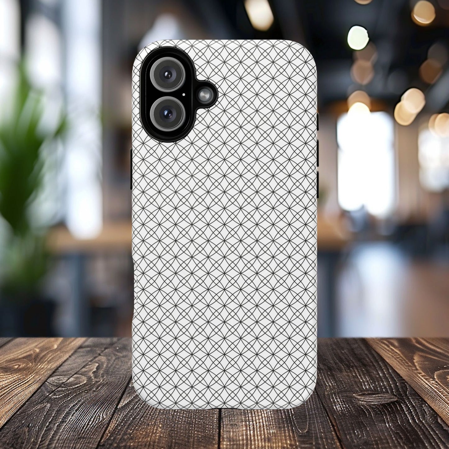 Geometric Phone Case, Stylish Tough Magnetic Cases, Unique Protection, Trendy Gift for Tech Lovers, Modern Mobile Accessory