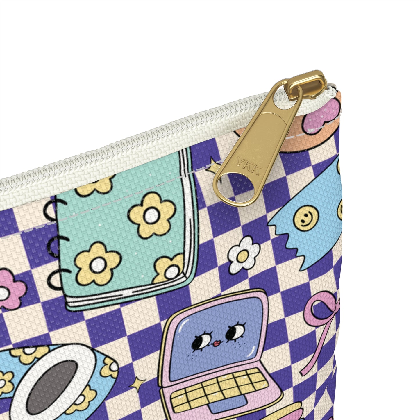 Personalized Purple Doodle Daydream Composition Book Inspired Accessory Pouch, Kids School Supplies, Classroom Organizer, Teacher Gift, Fun Stationery Case, Back to School
