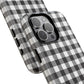 Black and White Gingham Phone Case, Tough Magnetic Cases, Stylish Phone Cover, Gift for Her, Trendy Phone Accessory, Checkered Print