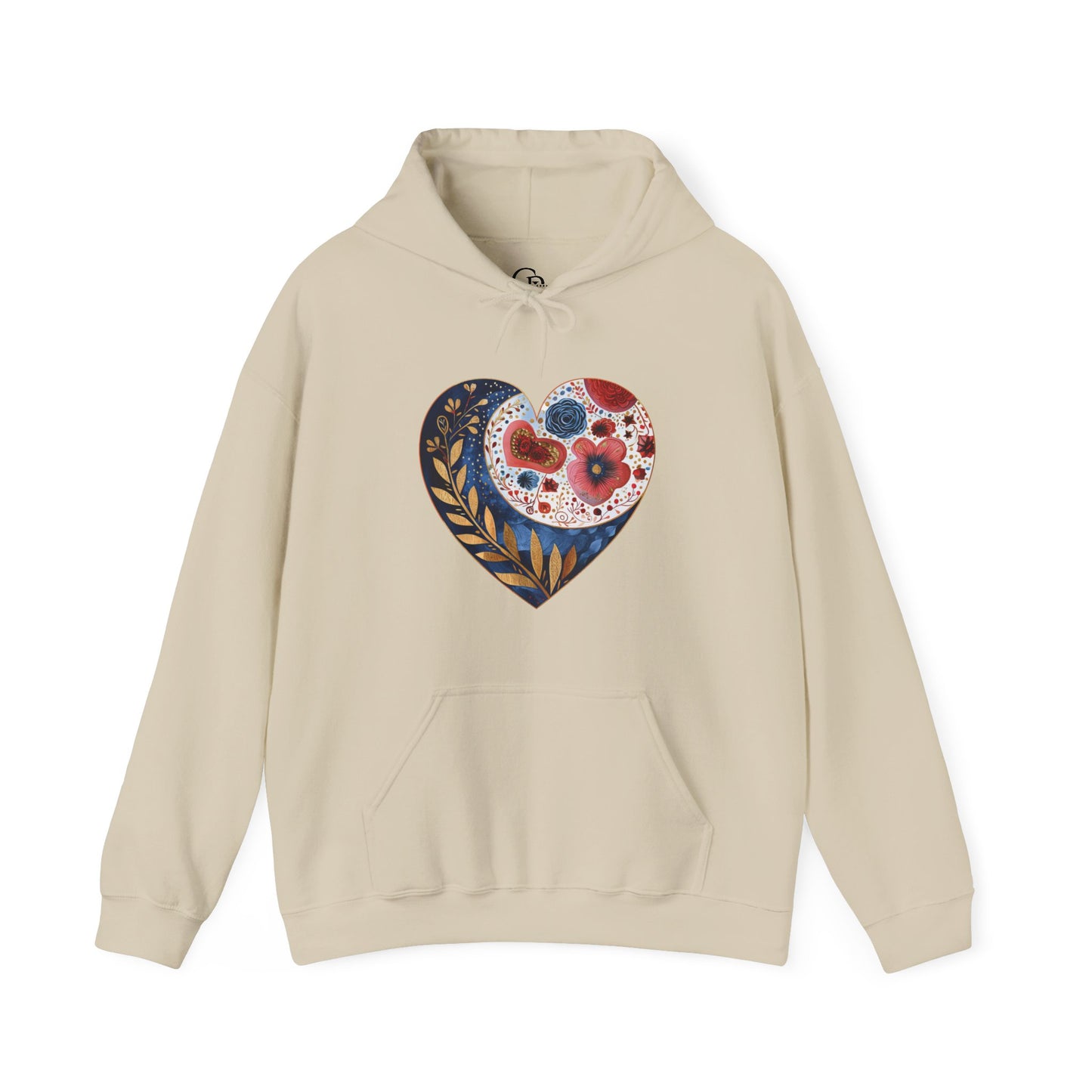 Floral Heart Unisex Heavy Blend™ Hooded Sweatshirt