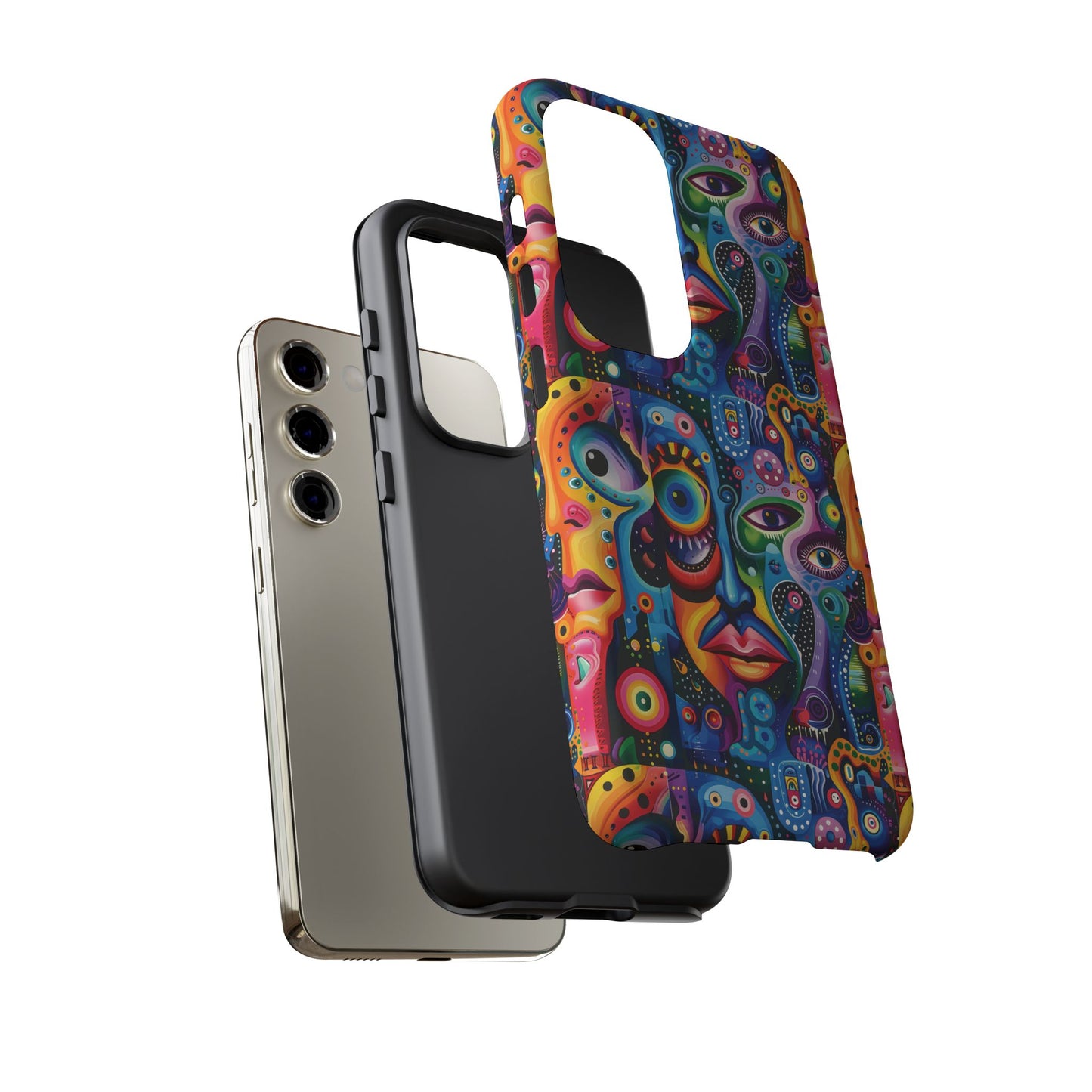 Psychedelic Visions Vibrant Samsung, iPhone and Google Pixel Phone Cases - Colorful Artistic Design