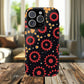 Midnight Ember Bloom Tough Magnetic iPhone Case, Bohemian Floral Design, Stylish iPhone Protection, Gift for Her, Trendy iPhone Accessories