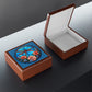 Stained Glass Dragonfly Jewelry Box — Floral Keepsake Box for Women