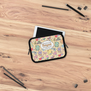 Personalized Doodle Daydream Laptop Sleeve with Composition Book Inspired Design, Customizable Tech Case, School Supplies, Gift for Students, College Essentials, Back to School