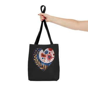 Floral Heart Tote Bag