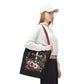 Faith and Floral Cross Heart Tote Bag