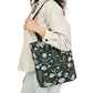 Daisy Delight Floral Canvas Tote Bag with 5-Color Straps | Eco-Friendly Shopping Bag