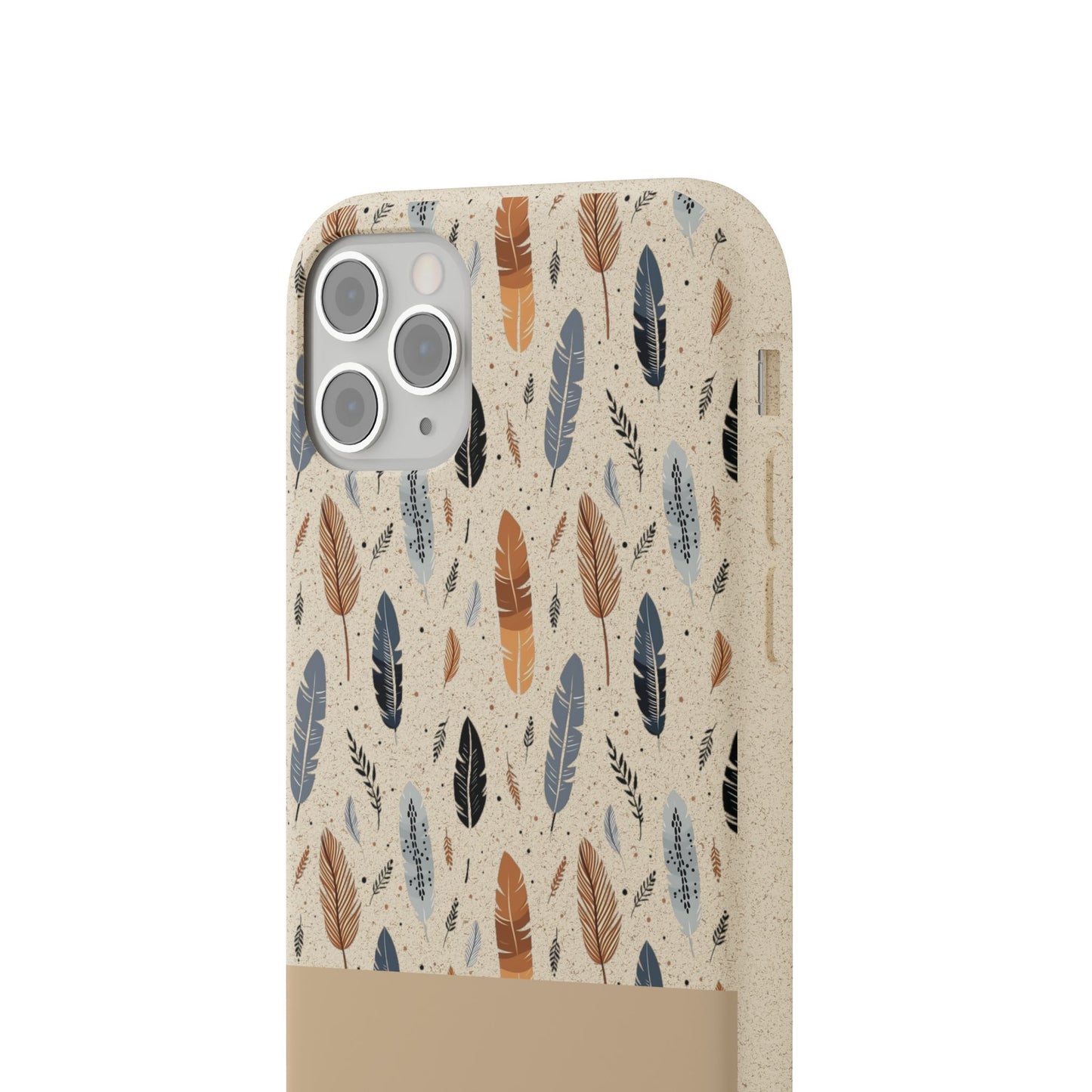 Personalized Whispering Feathers Samsung Biodegradable Case, Custom Name Case.
