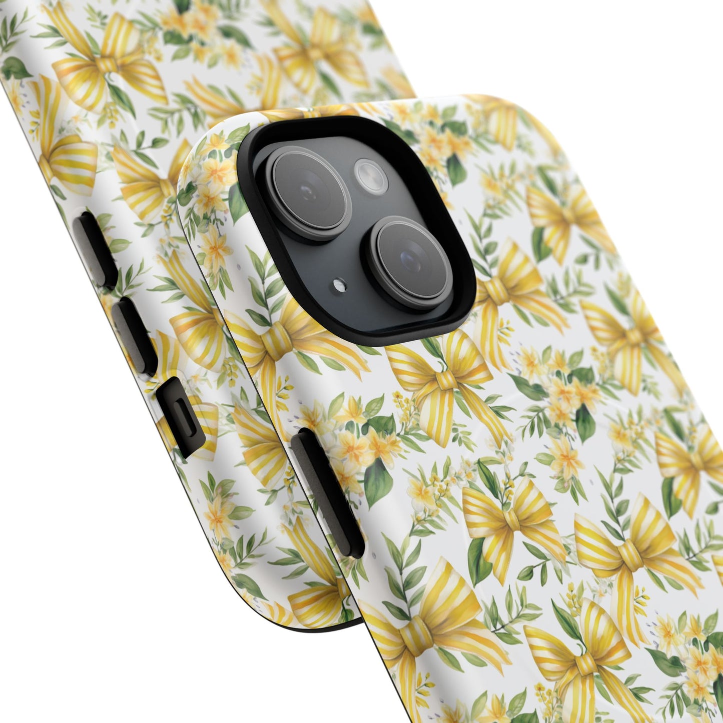 Sunshine Coquette Bows Tough Magnetic iPhone Case, Durable iPhone Cover, Girly Tech Accessory, Nature-Inspired Gift for Her, Spring Decor