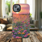 Floral Sunset Phone Case, Tough Magnetic Cases for iPhone, Nature Lover Gift, Durable Protection, Eco-Friendly Phone Accessory
