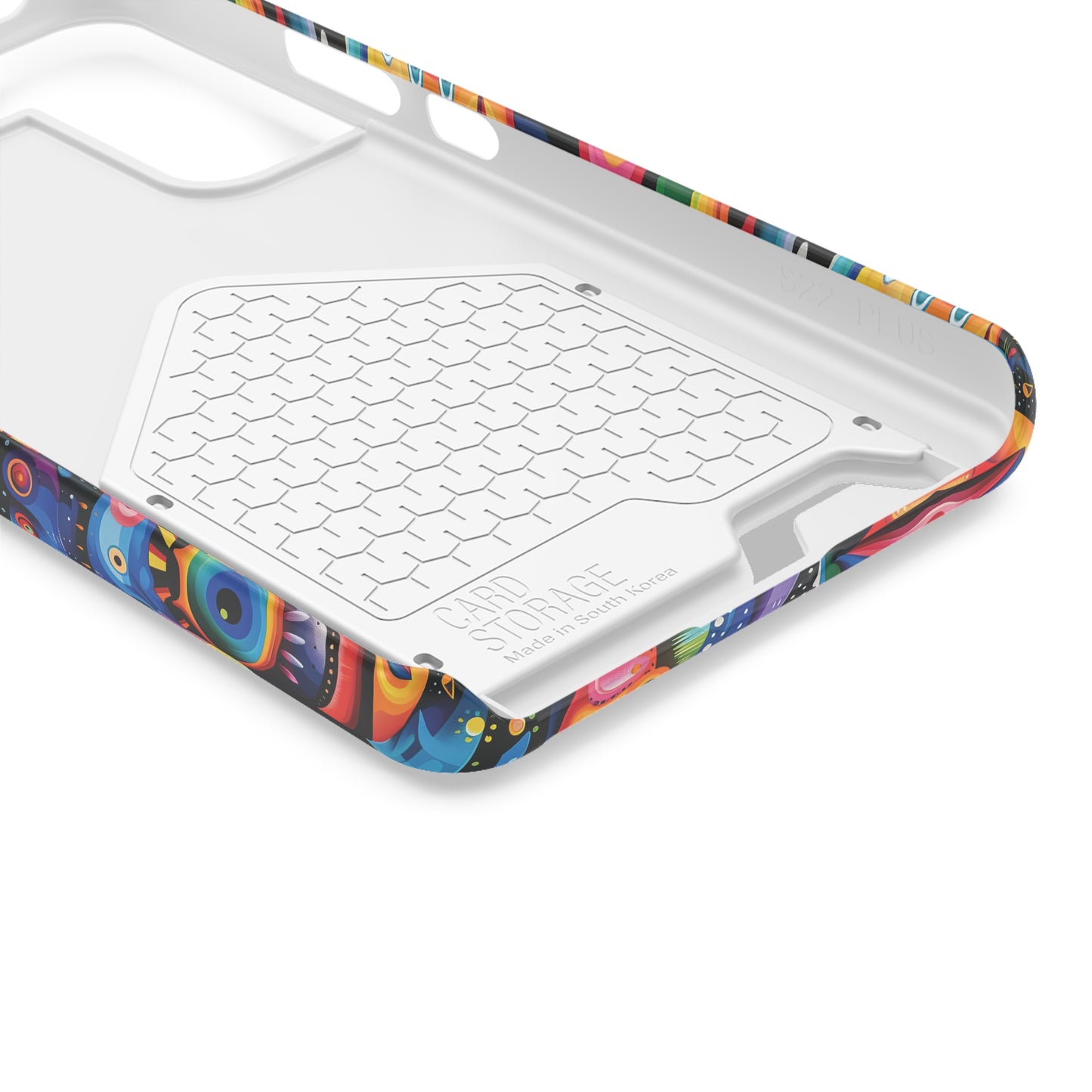 Psychedelic Visions Phone Case with Card Holder - Colorful and Stylish Design for Creatives