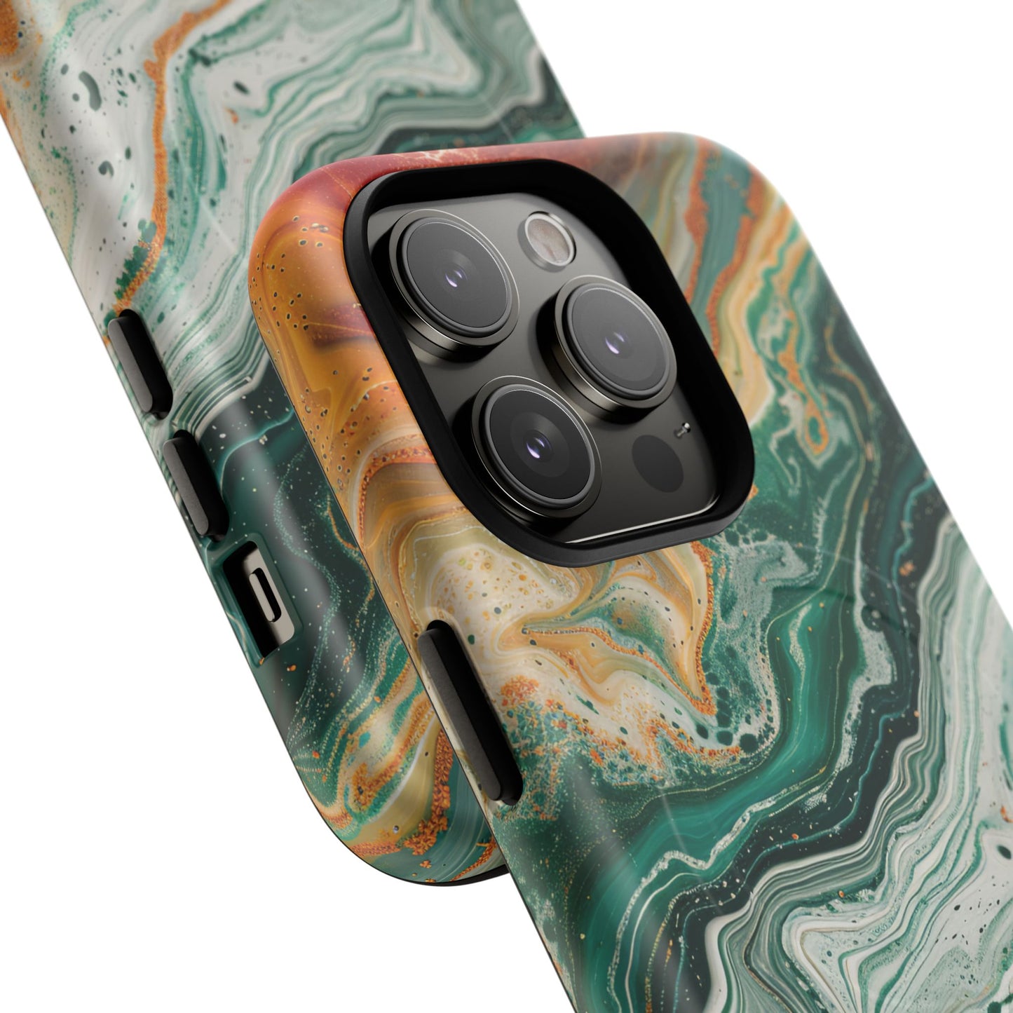 Stylish Tough Acrylic Magnetic iPhone Cases for Everyday Protection, Marble Design, Unique Gifts for Tech Lovers, Holiday Essentials