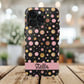 Personalized Gold & Pink Confetti Tough Phone Case — Glitter Dot Protective Phone Cover