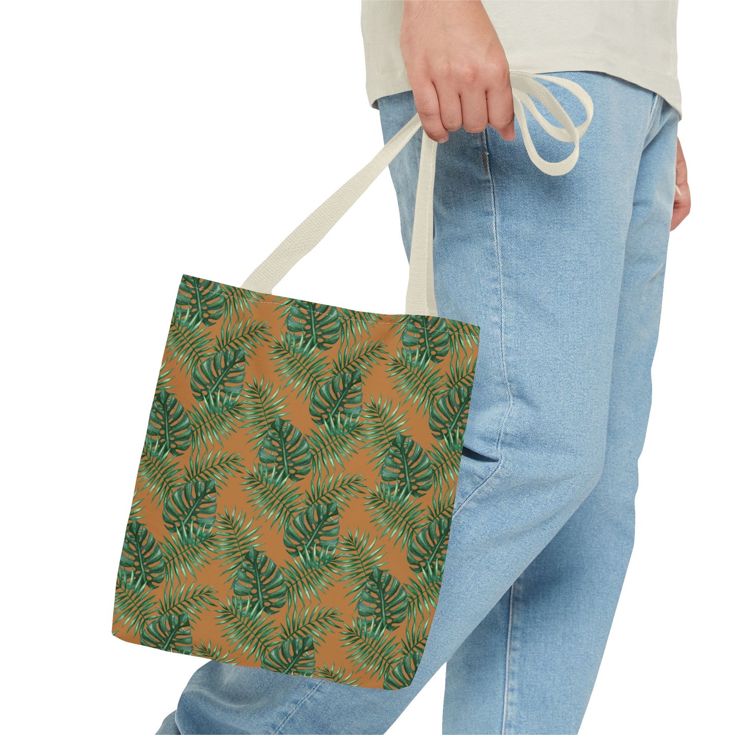 Brown Tropical Bliss Tote Bag