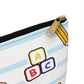Personalized White SchoolYard Chic Composition Book Inspired Accessory Pouch, Kids School Supplies, Classroom Organizer, Teacher Gift, Fun Stationery Case, Back to School