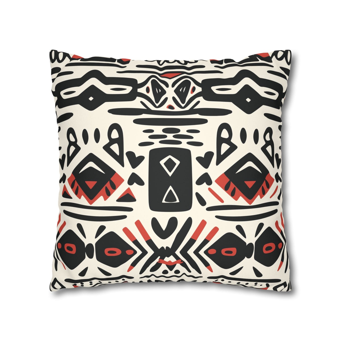 Tribal Harmony Faux Suede Square Pillowcase