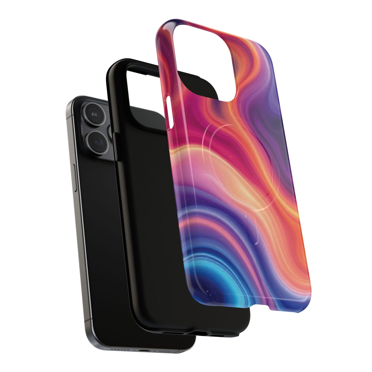 Cosmic Lava Flow Colorful Abstract iPhone Case , Tough Magnetic Protection, Stylish Accessories, Gift for Tech iPhone Lovers, Vibrant Mobile Covers
