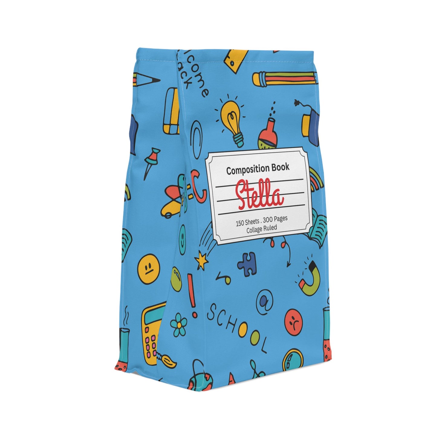 Custom Classroom Couture Composition Book Inspired Stylish Polyester Lunch Box for Kids - Perfect for School, Picnics, or Snacks | Personalized ABC Design, Back to School, Family [...]