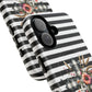 Grace in Bloom Tough Magnetic iPhone Case with Floral Cross Design, Boho iPhone Cover, Striped iPhone Case, Unique Religious Gift, Trendy Cell iPhone Accessory.