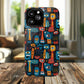 Urban Totem Vibe Tough iPhone Magnetic Case, Colorful Bohemian Art, Unique Gift for Him/Her, Holiday Accessory, iPhone Protection, MagSafe iPhone Case.