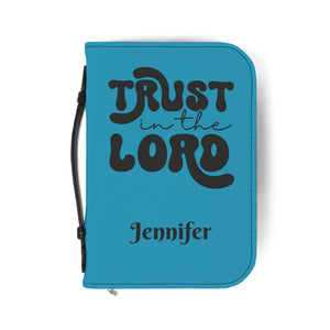 Personalized Floral Cross Bible Cover - Trust in the Lord Design| Baptism | Christening | Anniversary | Birthday Gifts.