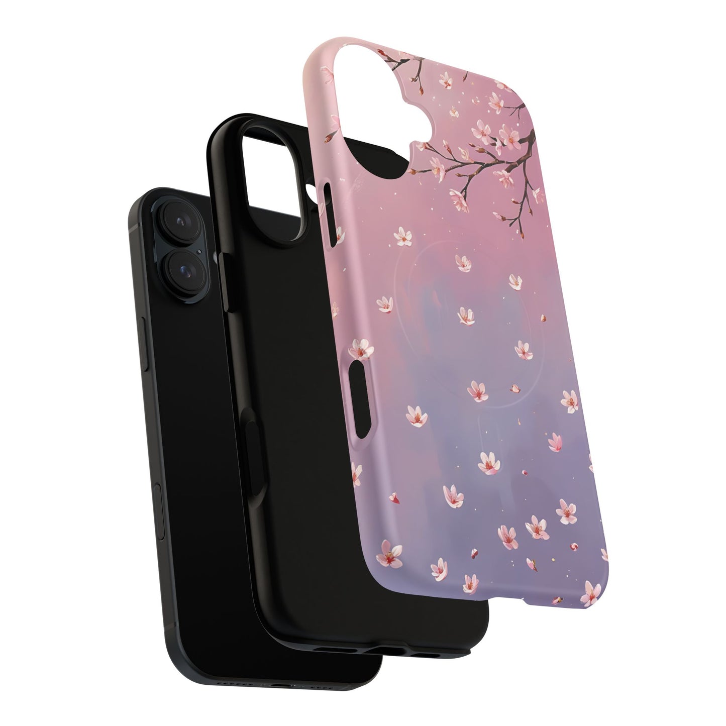 Tiny Cherry Blossom Floral Tough Magnetic Phone Cases, Durable Phone Cover, Floral Design Case, iPhone Protector, Cute Gift for Her