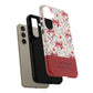 Personalized Rosette Coquette Phone Case - Custom Name/Message 'I Am Stronger Than The Storm' Floral Bow Protective Case