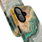 Magnetic iPhone Cases with Green Marble Design, Tough Magnetic Cases, iPhone Accessories, Gift for Her, Trendy iPhone Cover