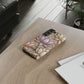 Personalized Lotus Floral Stained Glass Effect Tough Phone Case