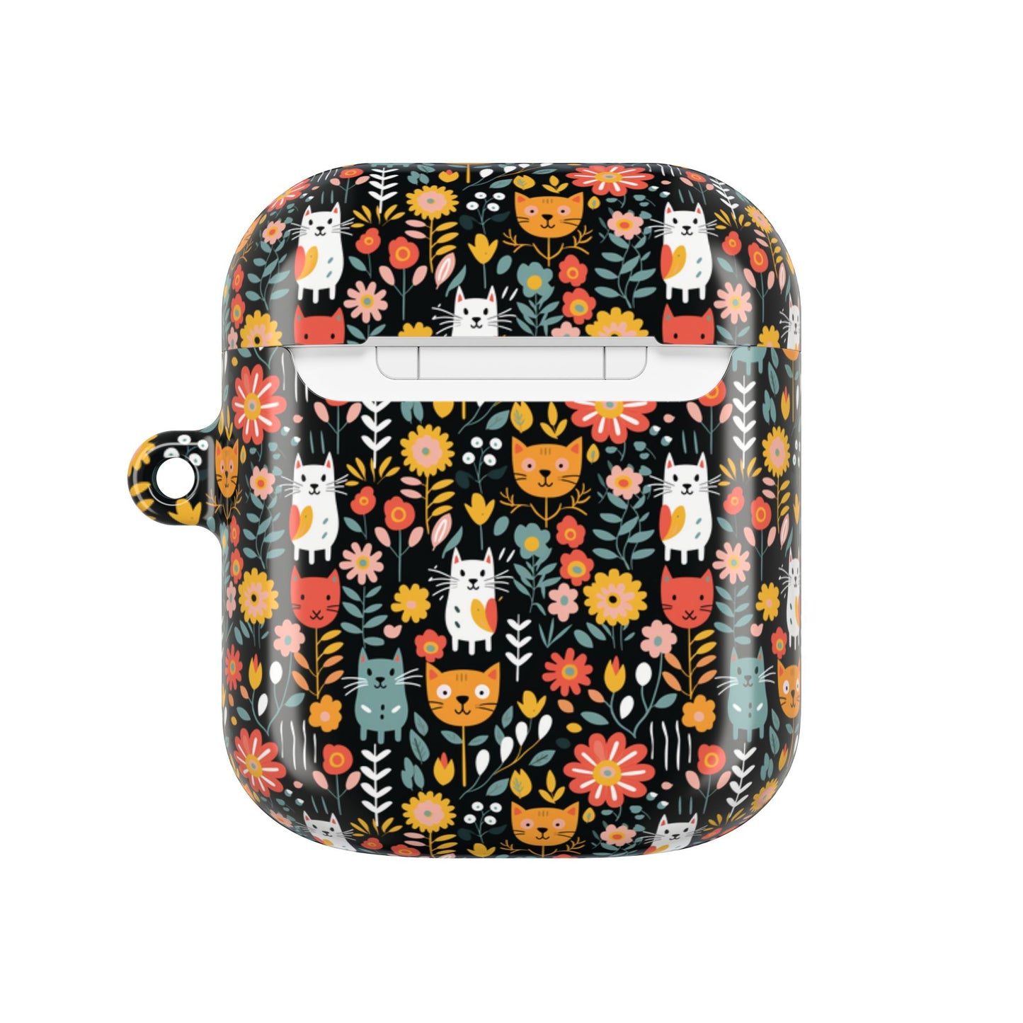 Whimsical Feline Garden AirPod Cases (AOP) - Fun & Colorful Accessories for Pet Lovers.