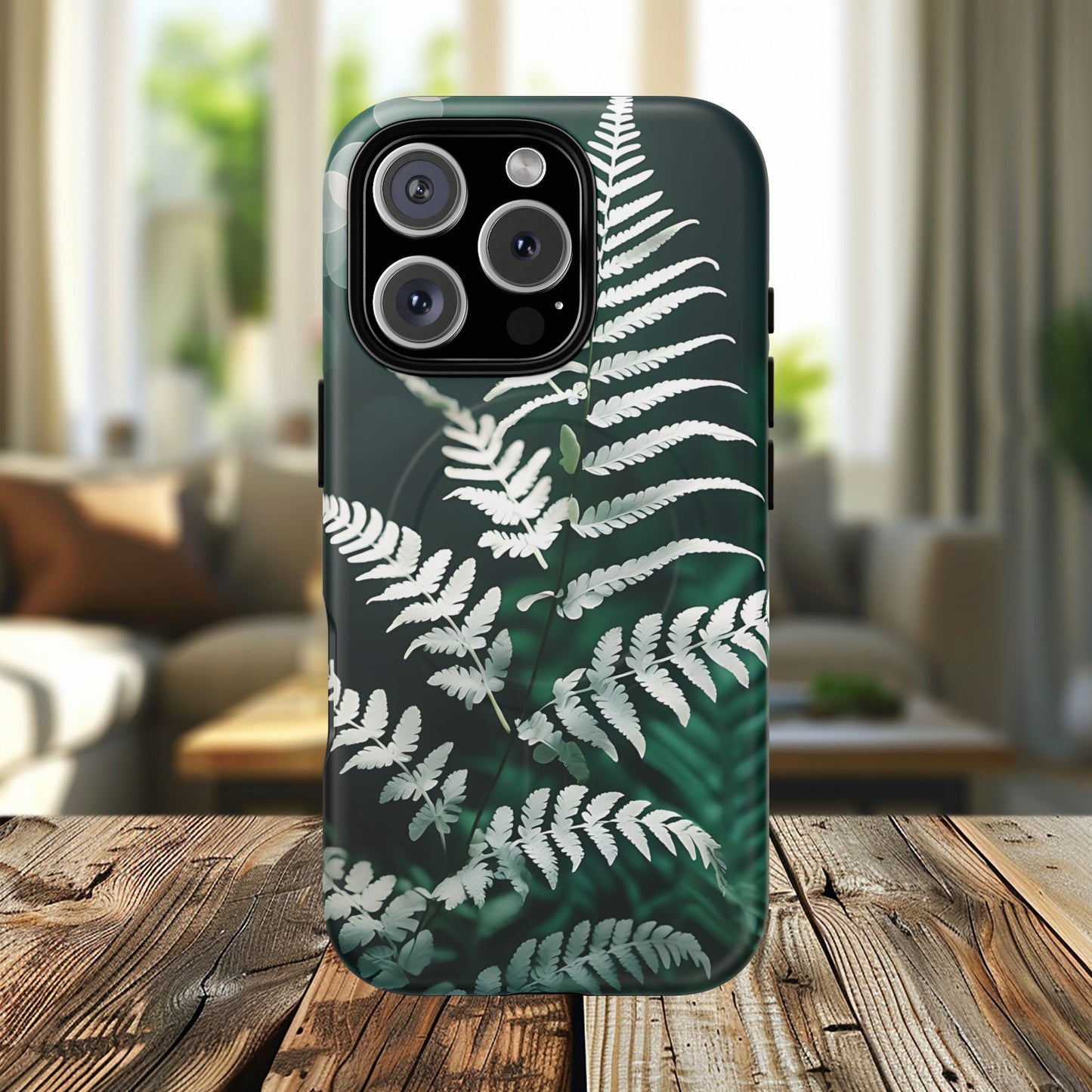 Elegant Fern Design Phone Case, Tough iPhone Cover, Nature Lover Gift, Botanical Phone Protector, Eco-Friendly Accessory